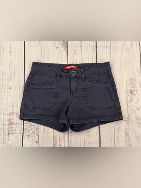 Unionbay Delaney Shorts Blue/Grey Low Rise With Pockets Women’s Juniors Size 7